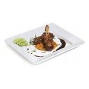 GET Enterprises ML-11-W Milano White Rectangular Plate, 12"x 10"(1 Dozen) width=