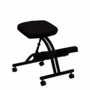 Flash Furniture Mobile Ergonomic Kneeling Chair in Black Fabric [WL-1420-GG] width=