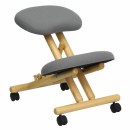 Flash Furniture  Mobile Wooden Ergonomic Kneeling Chair in Gray Fabric [WL-SB-101-GG] width=