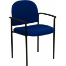 Flash Furniture Navy Fabric Comfortable Stackable Steel Side Chair with Arms [BT-516-1-NVY-GG] width=