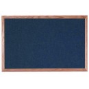 Aarco OF2436028 Designer Fabric Black Bulletin Board with Oak Frame 24" x 36" width=