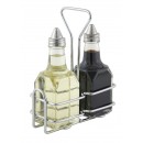Winco WH-3 Square Chrome Plated Oil and Vinegar Holder 6 oz. width=