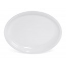 GET Enterprises ML-181-W Milano White Oval Platter, 15"x 12"(3 Pieces) width=