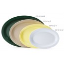 GET Enterprises OP-614-W Oval SuperMel White Platter, 13 1/4"x 9-3/4"(1 Dozen) width=