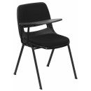 Flash Furniture  Padded Black Ergonomic Shell Chair with Right Handed Flip-Up Tablet Arm [RUT-EO1-01-PAD-RTAB-GG] width=