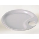 Thunder Group RF7010W Black Pearl White Party Plate 10-1/2" width=