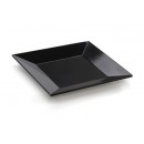 GET Enterprises ML-104-BK Siciliano Black Square Melamine Plate, 10" (1 Dozen) width=