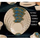 Thunder Group 1210J Wei Curved Rim Round Plate 10-1/2