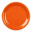Thunder Group CR110RD Orange Melamine Narrow Rim Round Plate 10-1/2" (1 Dozen) width=