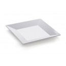 GET Enterprises ML-102-W Siciliano White Square Melamine Plate, 6"(1 Dozen) width=