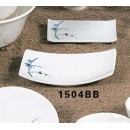 Thunder Group 1504BB Blue Bamboo BBQ Plate 6-3/4" x 4-1/2" (1 Dozen) width=