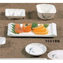 Thunder Group 1501BB Blue Bamboo Vegetable Serving Plate 8-1/2" x 3-3/4" (1 Dozen) width=