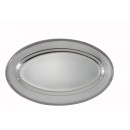 Winco OPL-14 Stainless Steel Oval Platter 14" x 8-3/4" width=