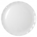 Thunder Group RF1016W Black Pearl Round White Platter 16" (2 Pieces) width=
