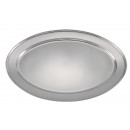 Winco OPL-20 Stainless Steel Oval Platter 20" x 13-3/4" width=