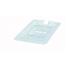 Winco SP7400C Poly-Ware Slotted Food Pan Cover, 1/4 Size width=