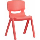 Flash Furniture Red Plastic Stackable School Chair with 13.25'' Seat Height [YU-YCX-004-RED-GG] width=