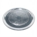 Winco CMT-1318 Chrome Plated Oval Serving Tray, 18-3/4'' x 13'' width=