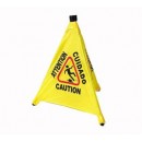 Winco CSF-4  Four Facet Wet Floor Caution Sign width=