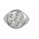 Winco SND-6 Stainless Steel 6-Hole Snail Dish width=