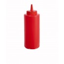 Winco PSB-12R Red Plastic Squeeze Bottle 12 oz. width=
