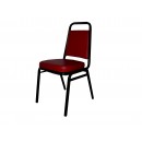 Winco SC-3BU Stacking Chair with Burgundy Cushion width=