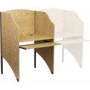 Flash Furniture  Starter Study Carrel in Oak Finish [MT-M6201-OAK-GG] width=