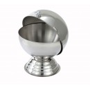 Winco SBR-30 Stainless Steel Sugar Bowl with Roll Top Lid 30 oz. width=