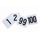 Winco TBN-100 Plastic Table Numbers Set 1-100, 4" x 3-3/4" width=
