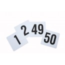 Winco TBN-50 Plastic Table Numbers Set 1-50, 4" x 3-3/4" width=
