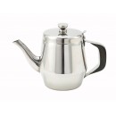 Winco JB2932 Stainless Steel Gooseneck Teapot with Handle 32 oz. width=