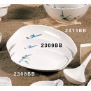 Thunder Group 2308BB Blue Bamboo Teriyaki Tray 8" x 5-3/4" (1 Dozen) width=