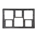 GET Enterprises ML-162-BK Black Full Size Tile with Six Square Cut-Outs width=