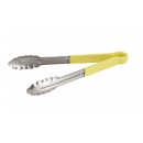 Winco UT-12HP-Y Utility Tong with Yellow Plastic Handle 12 width=