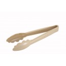 Winco PUT-9B Polycarbonate Utility Tong, Beige 9" width=