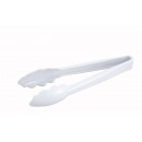 Winco PUT-9W Polycarbonate Utility Tong, White 9" width=