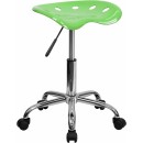 Flash Furniture Vibrant Apple Green Tractor Seat and Chrome Stool [LF-214A-APPLEGREEN-GG] width=
