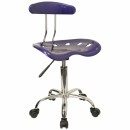 Flash Furniture Vibrant Deep Blue and Chrome Computer Task Chair with Tractor Seat [LF-214-DEEPBLUE-GG] width=