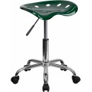 Flash Furniture Vibrant Green Tractor Seat and Chrome Stool [LF-214A-GREEN-GG] width=