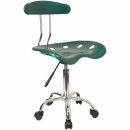 Flash Furniture Vibrant Green and Chrome Computer Task Chair with Tractor Seat [LF-214-GREEN-GG] width=