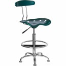 Flash Furniture Vibrant Green and Chrome Drafting Stool with Tractor Seat [LF-215-GREEN-GG] width=