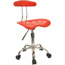 Flash Furniture Vibrant Red and Chrome Computer Task Chair with Tractor Seat [LF-214-RED-GG] width=