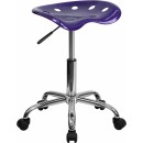 Flash Furniture Vibrant Violet Tractor Seat and Chrome Stool [LF-214A-VIOLET-GG] width=