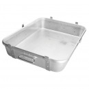 Winco ALRP-1824L Aluminum Double Roast Pan with Straps and Lugs 18" x 24" width=