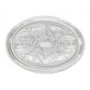 Winco CMT-1014 Chrome Plated Oval Serving Tray, 14-3/4'' x 10'' width=