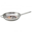 Winco SSFP-12 Master Cook Stainless Steel Fry Pan with Helper Handle 12" width=