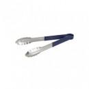 Winco UT-9HP-B Utility Tong with Blue Plastic Handle 9" width=