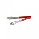 Winco UT-9HP-R Utility Tong with Red Plastic Handle 9" width=