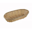 Winco PWBN-9B Oblong Natural Poly Woven Basket 9" x 6" x 2-1/2" width=