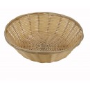 Winco PWBN-9R Round Natural Poly Woven Basket 9" x 2-1/2" width=